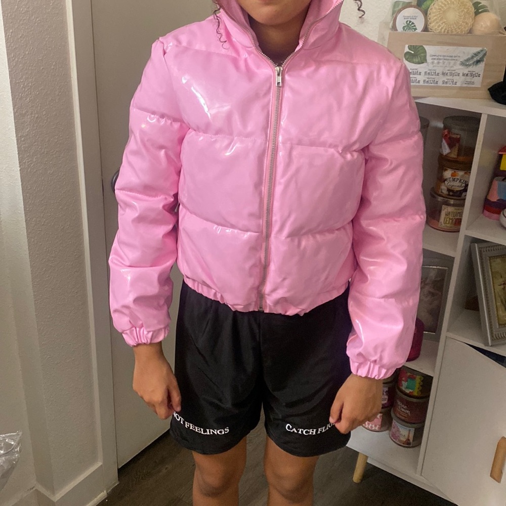 Pink vinyl jacket